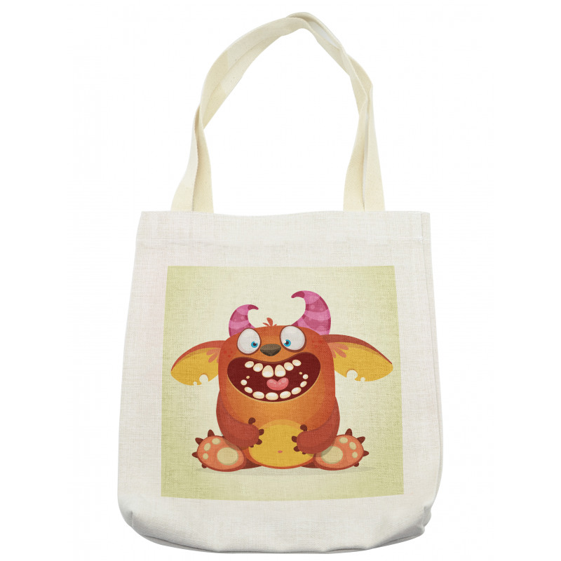 Fluffy Cheerful Character Tote Bag