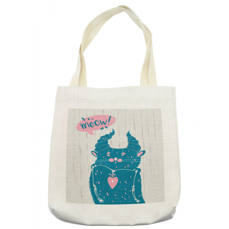 Meow Cat Speech Bubble Tote Bag