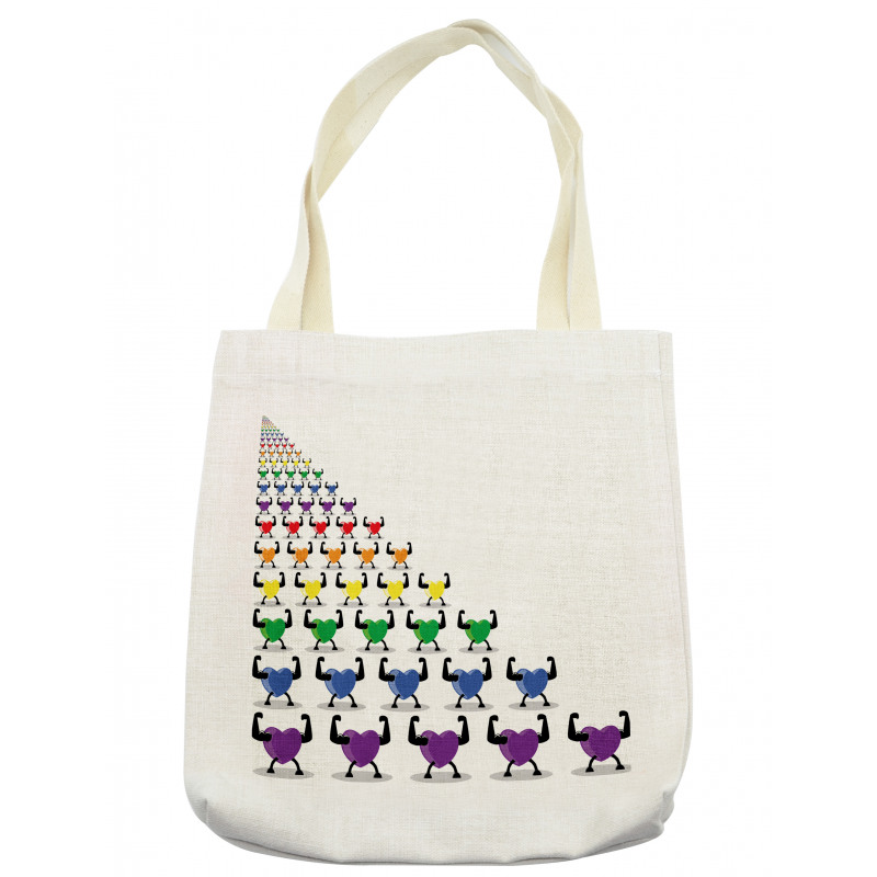 Healthy Colorful Hearts Tote Bag