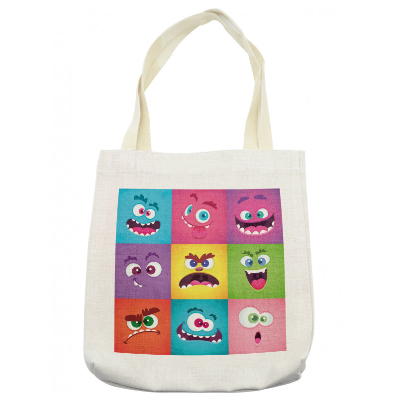 Humorous Alien Squares Tote Bag