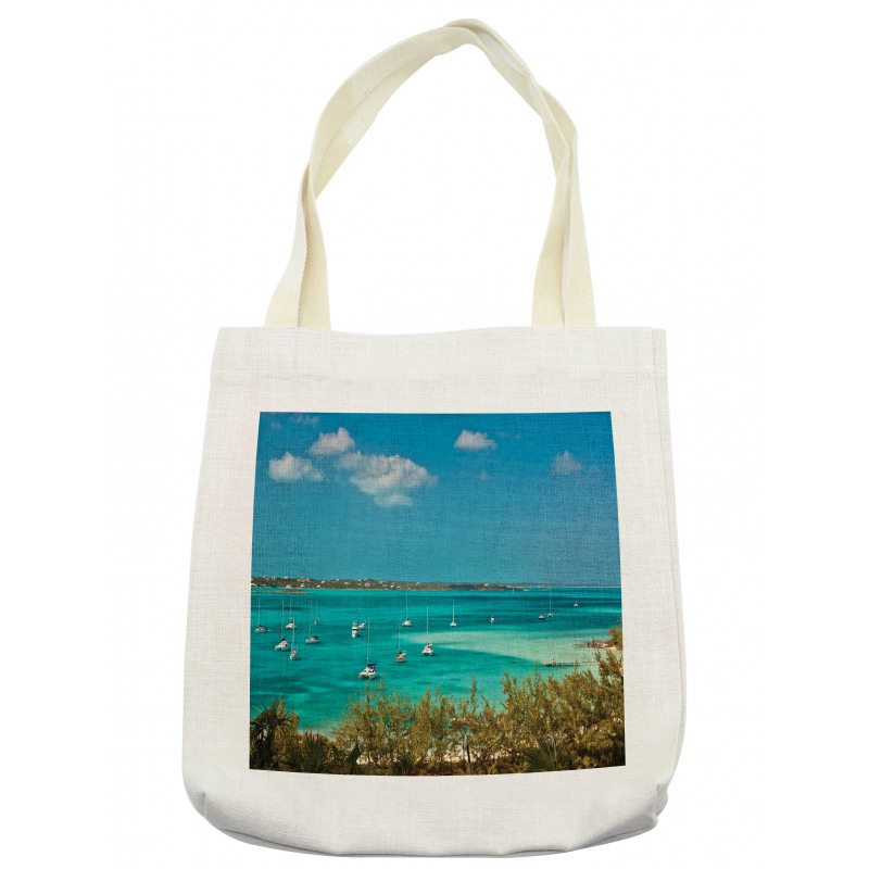 Anchored Boats in Sea Tote Bag