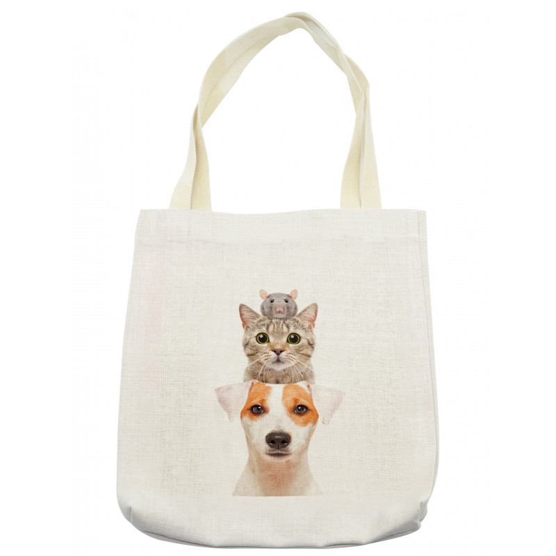 Funny Pets Portrait Design Tote Bag