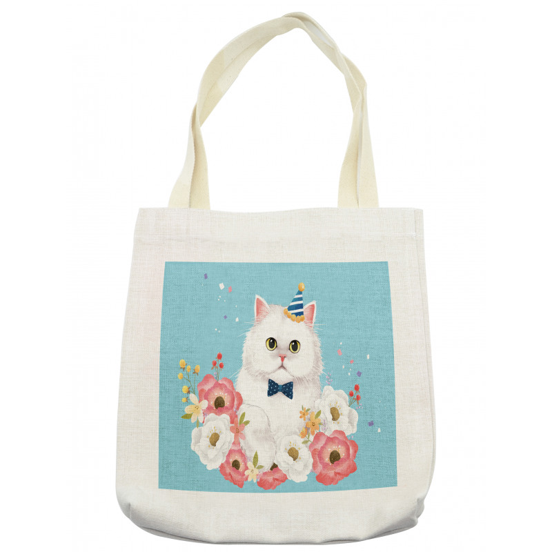 Graphical Fluffy Kitten Party Tote Bag