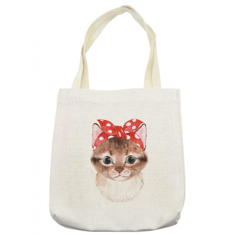 Kitten in a Dotted Bandana Art Tote Bag