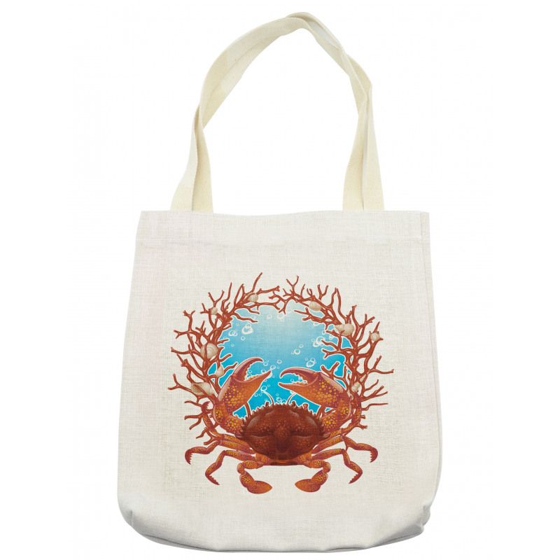 Seashells and Red Coral Tote Bag