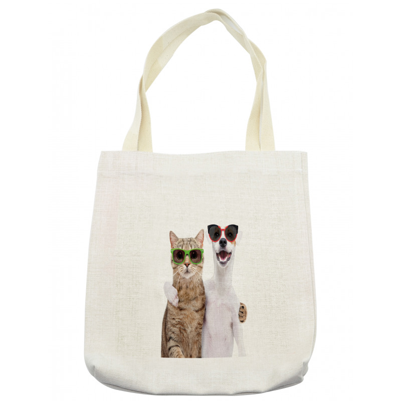 Cat and Dog in Sunglasses Tote Bag