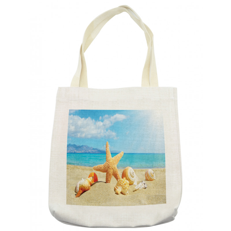 Beach Sand with Starfish Tote Bag