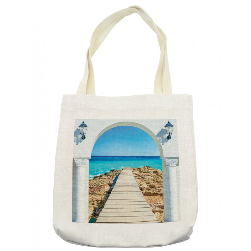 Sea with a Quay Coast Tote Bag