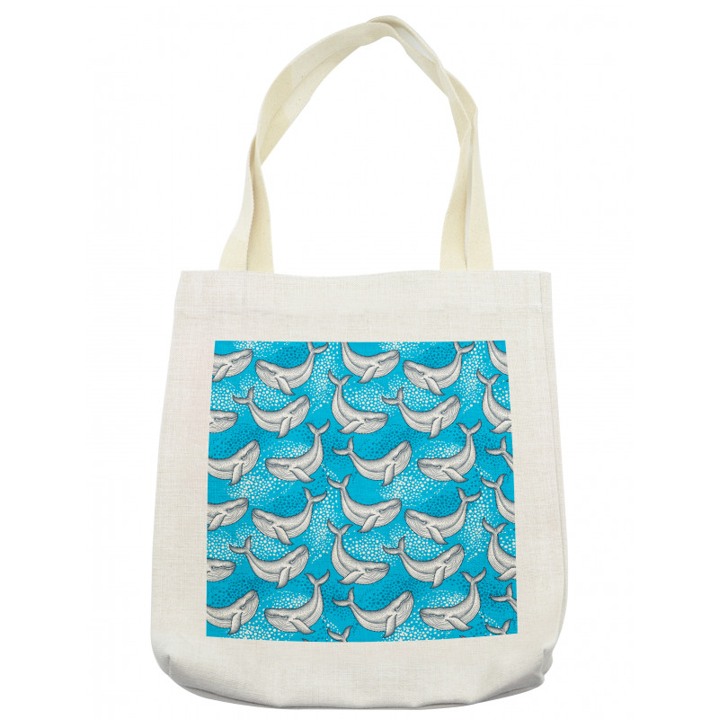 Dotted Whale Sea Ocean Tote Bag