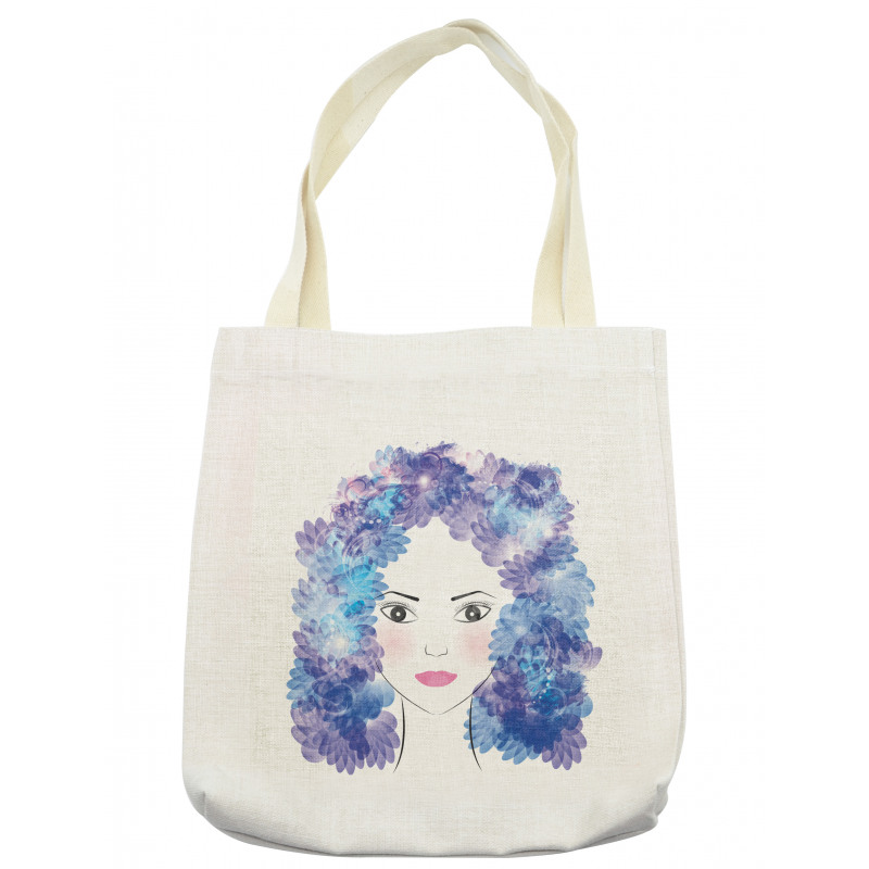 Surreal Floral Girl Tote Bag