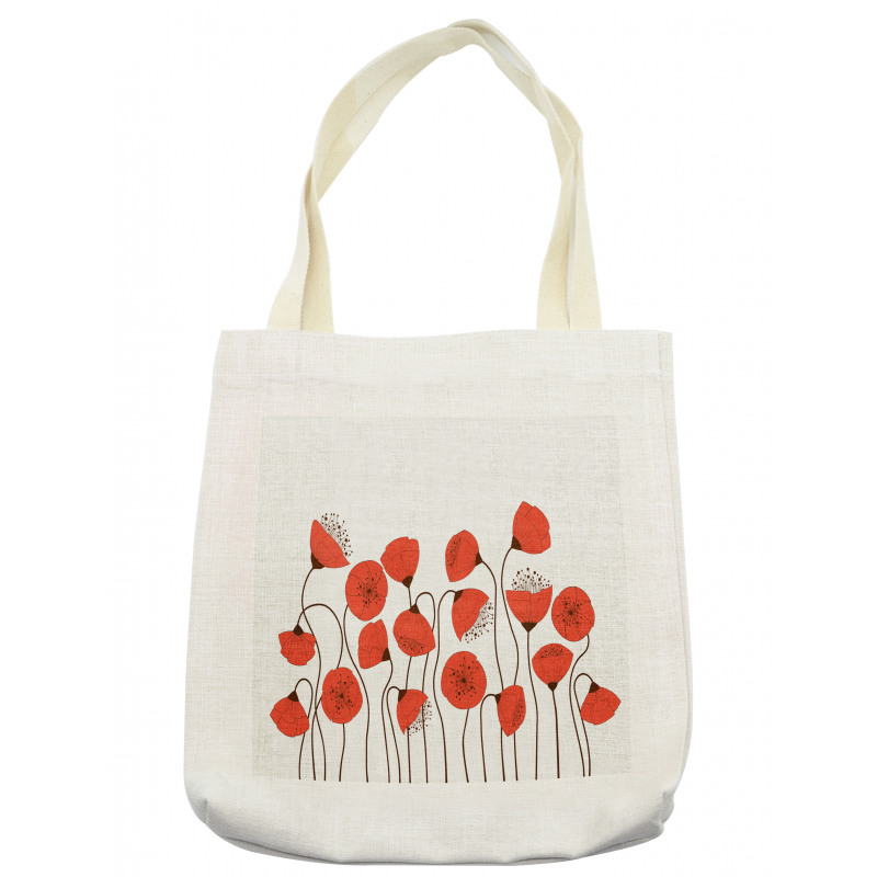 Summer Poppy Flowers Tote Bag