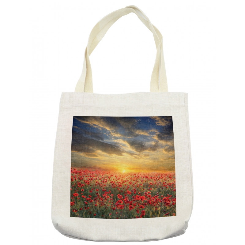 Scenic Field Sunset Sky Tote Bag