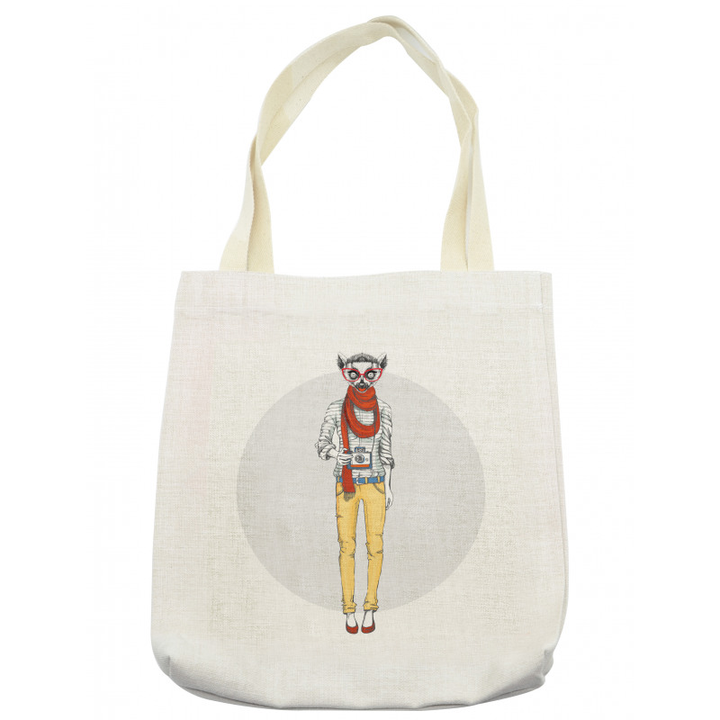 Hipster Style Animal Cartoon Tote Bag