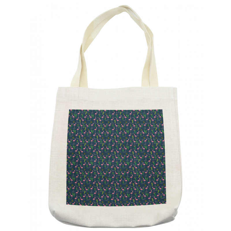 Cactus Flamingo Pattern Tote Bag