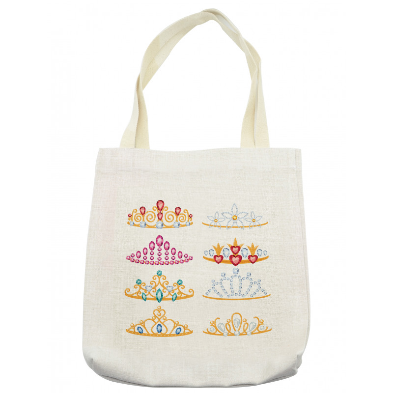 Golden Gemstones Tiaras Tote Bag