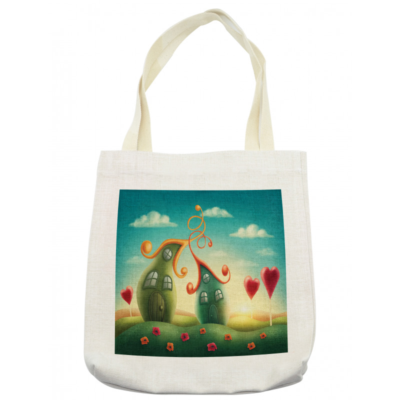 Heart Shaped Trees Red Tote Bag