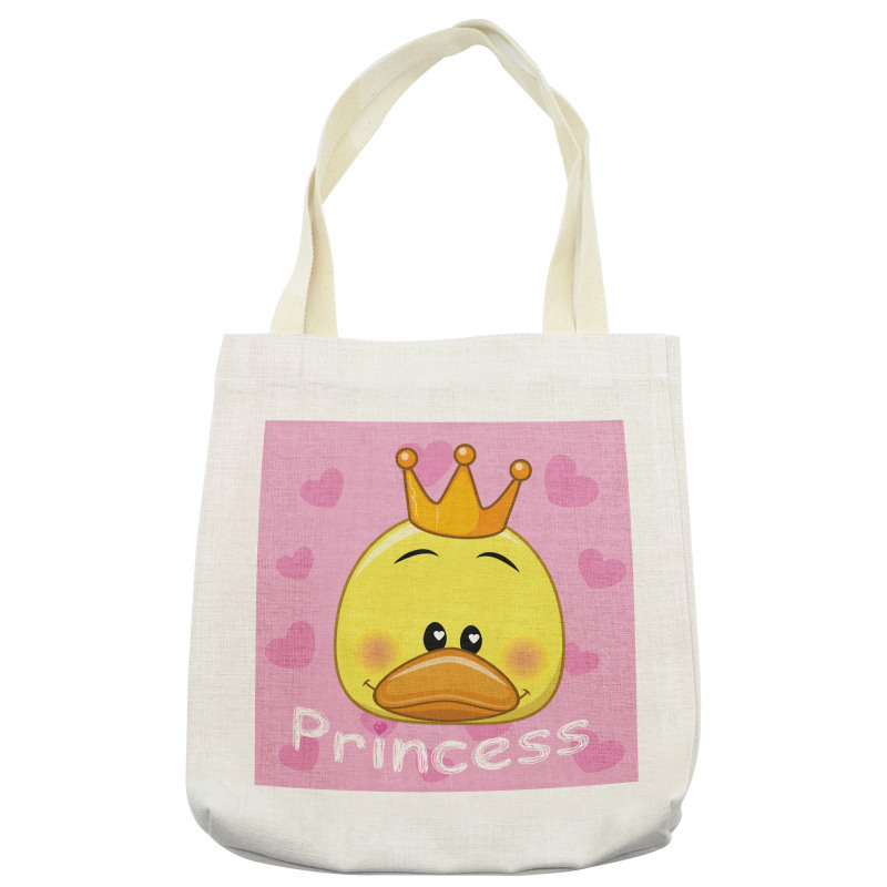 Princess Duck with Tiara Tote Bag