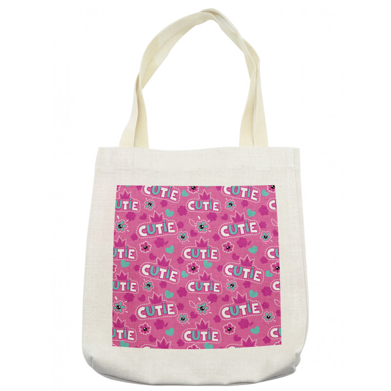 Crown Pattern Flower Tote Bag