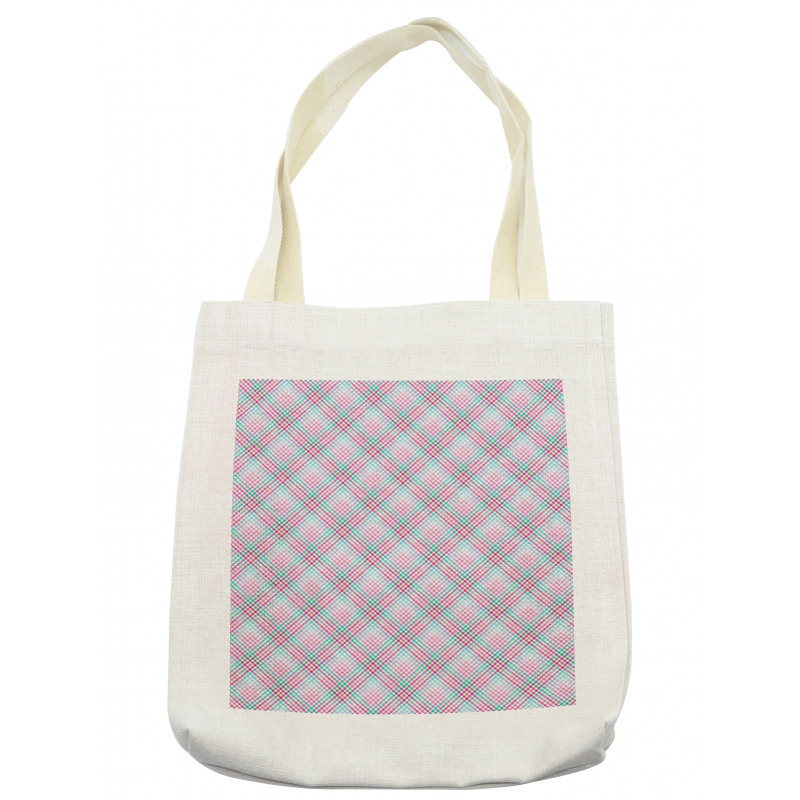 Colorful Square Checkered Tote Bag