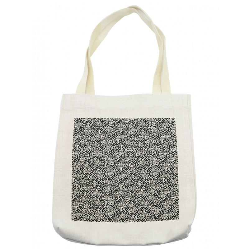 Romantic Bouquets Ink Pattern Tote Bag