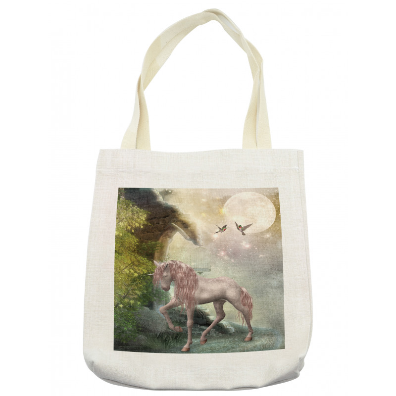 Fantasy Leaves Birds Tote Bag