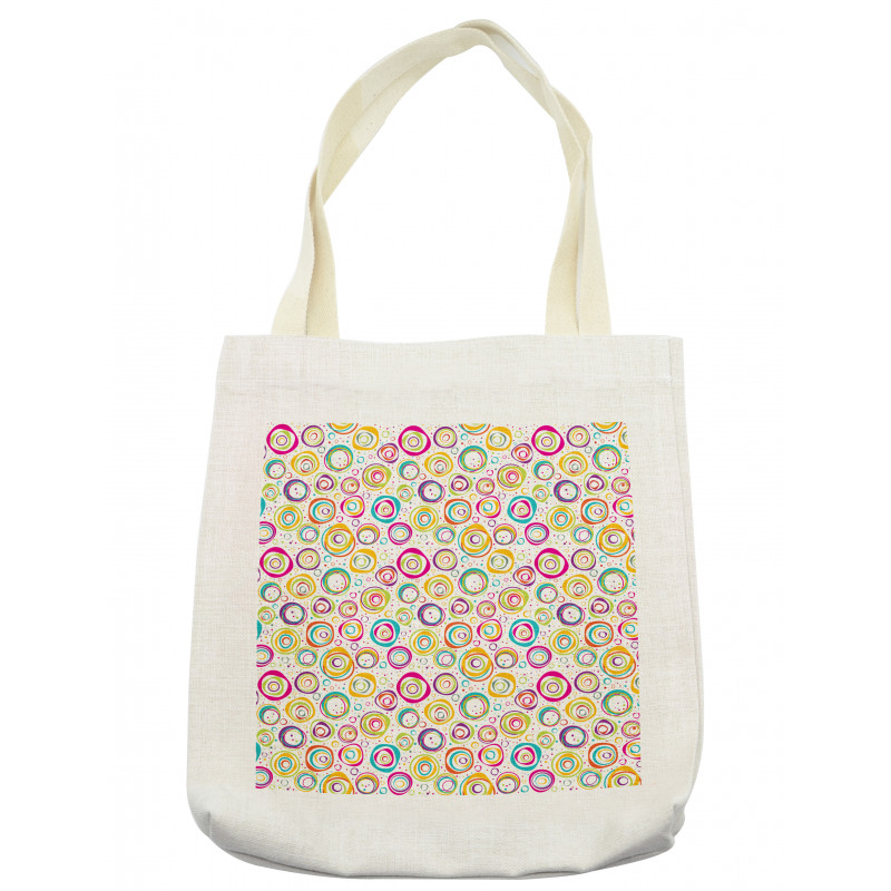 Circle and Dots Spring Tote Bag