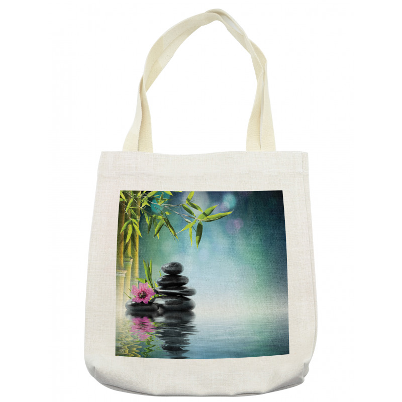 Hibiscus Bamboo on Water Tote Bag