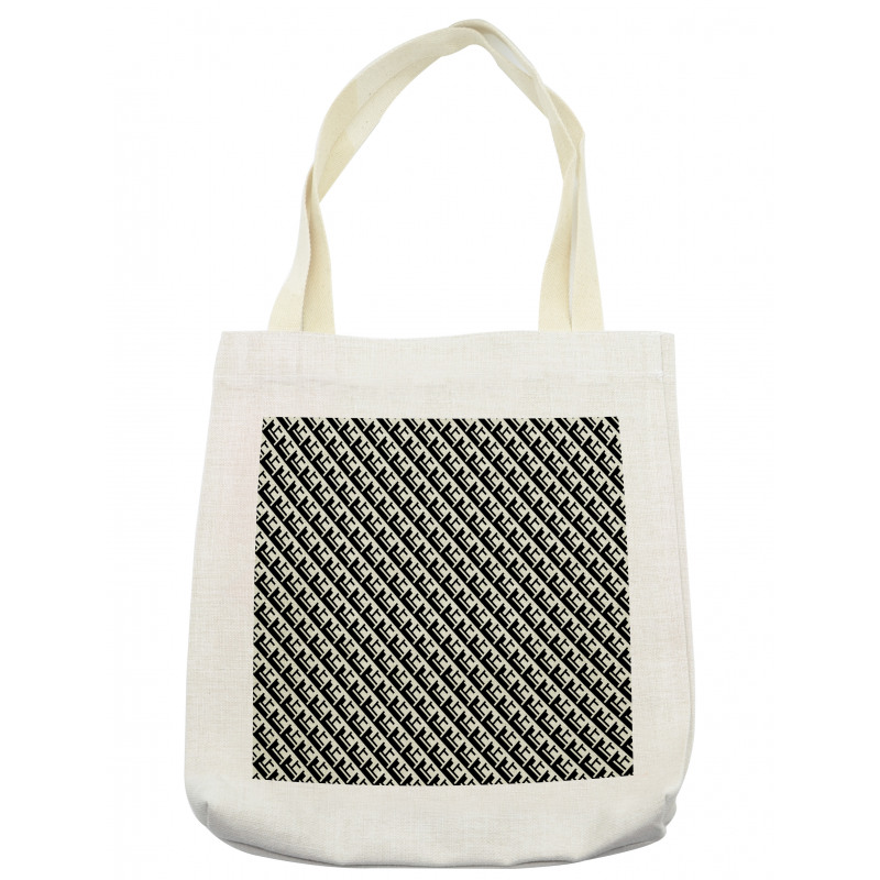 Monochrome Optical Geometric Tote Bag