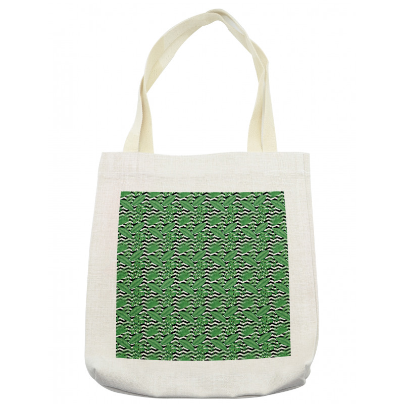 Leaves on Zigzags Tote Bag