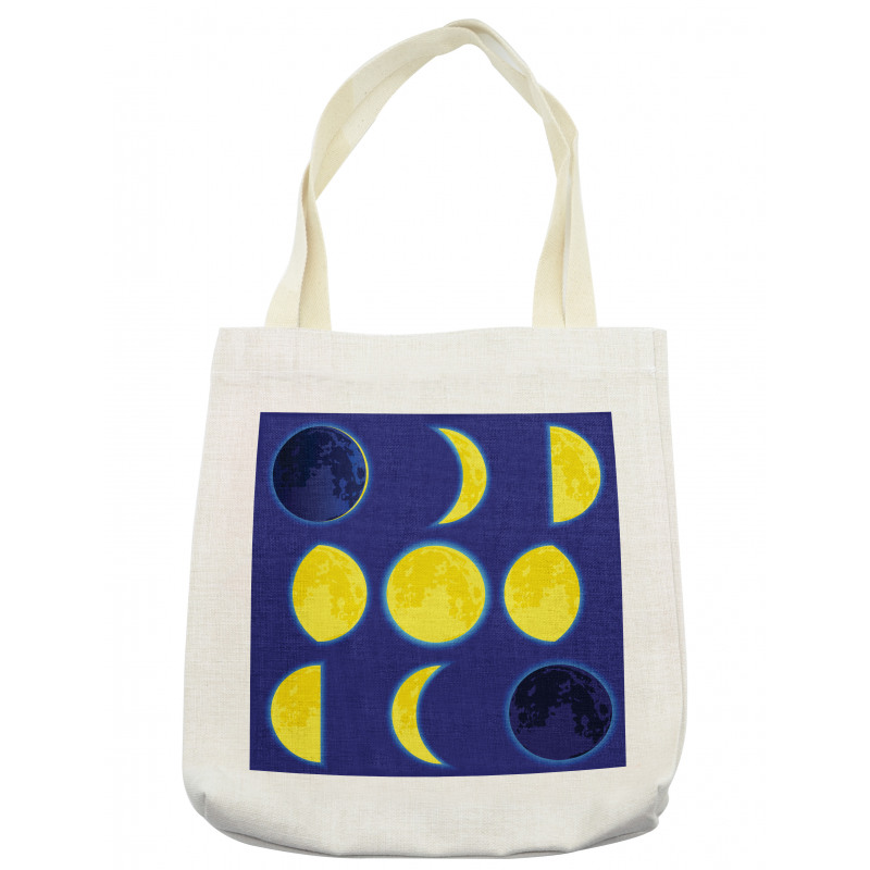 Lunar Phases Scheme at Night Tote Bag