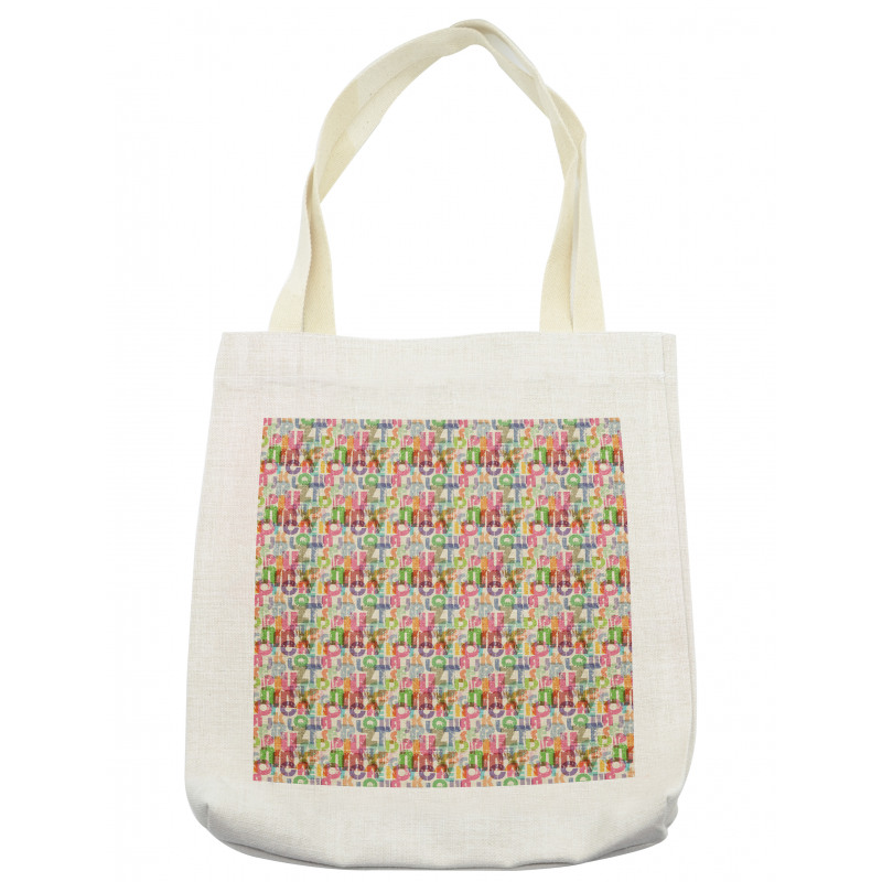 Energetic ABC Silhouettes Tote Bag