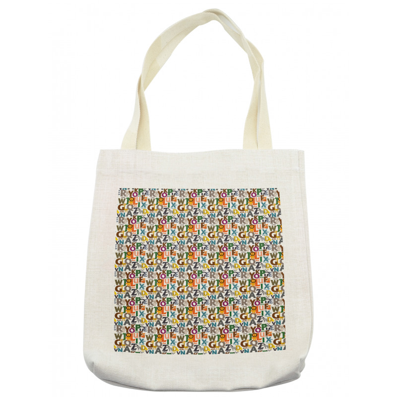 Colorful Animals Initials Tote Bag