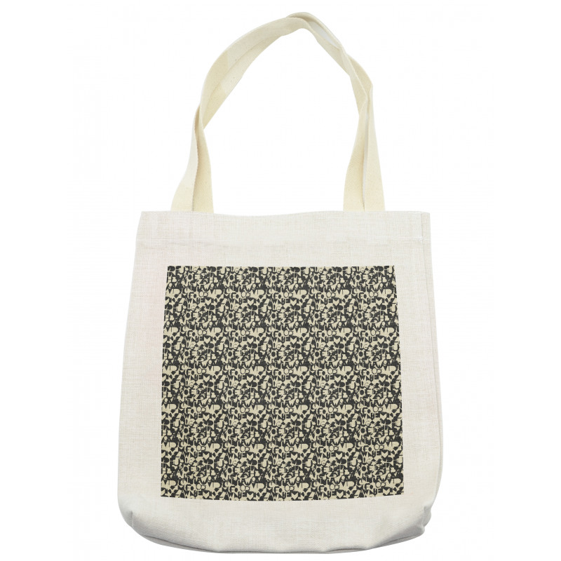 Grunge Capital Letters Tote Bag