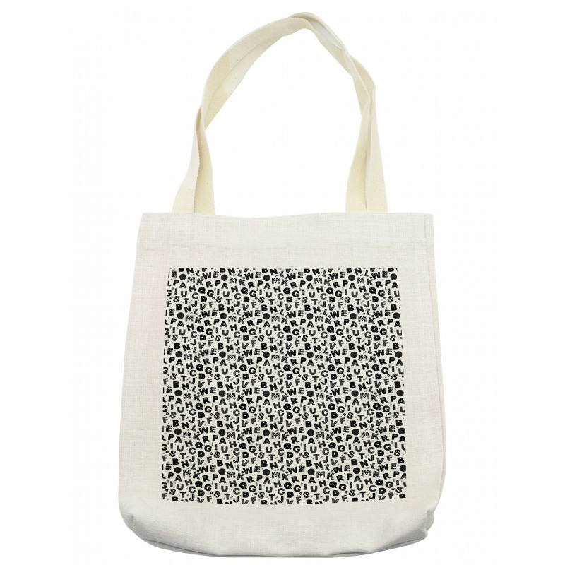 Monochrome Floral Details Tote Bag