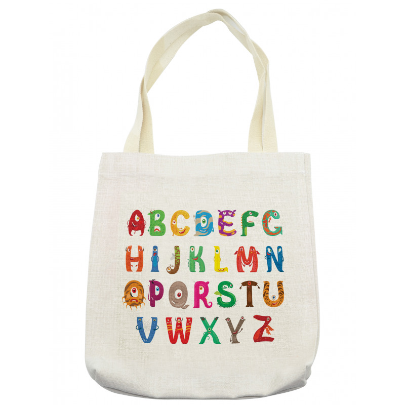 Childish Monster Letters Tote Bag