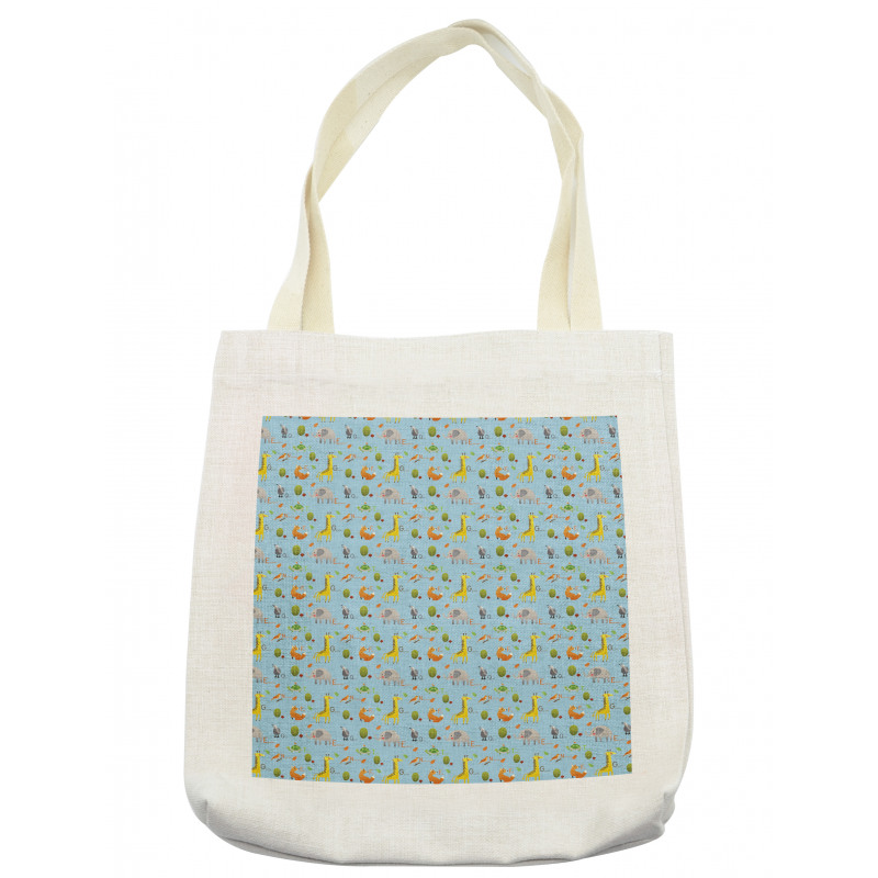 Animals with Letters Tote Bag