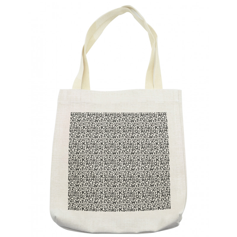 Uppercase English Letters Tote Bag