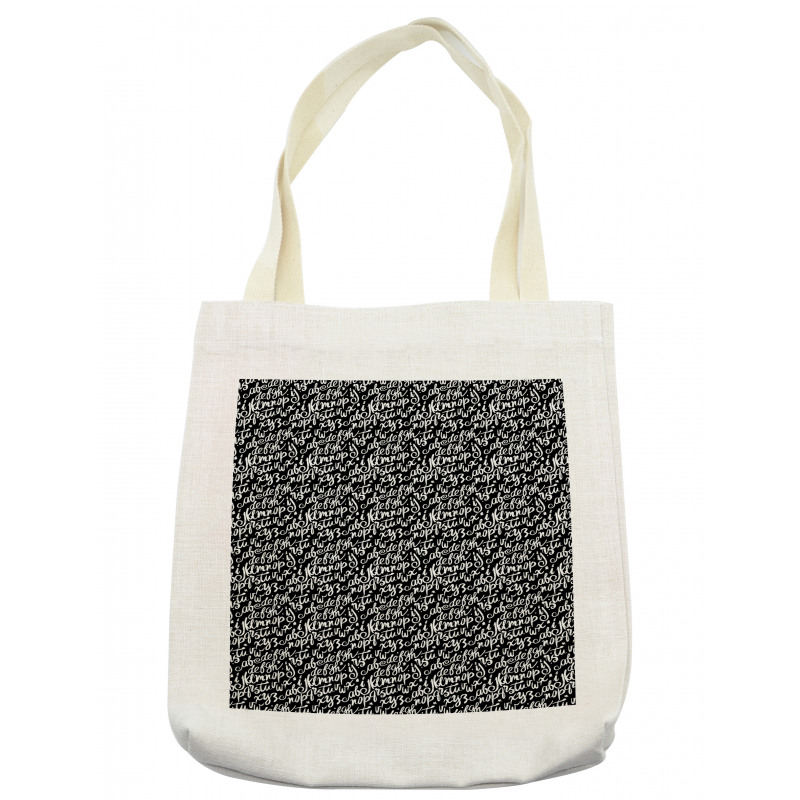 Cursive Custom Lettering Tote Bag