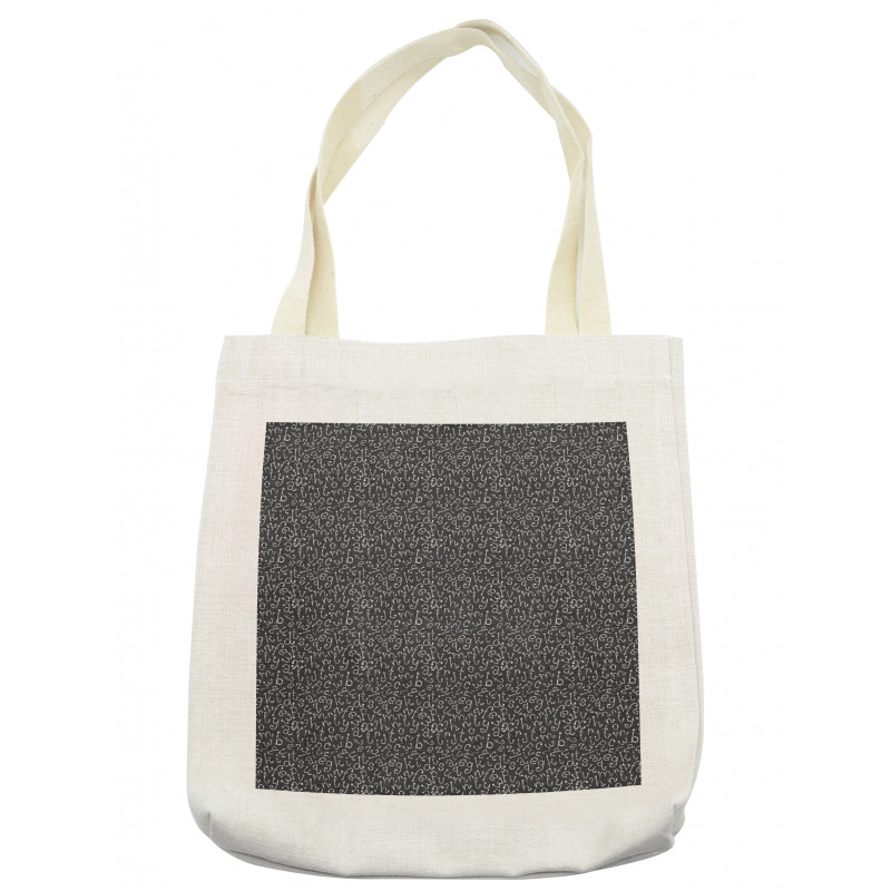 Grunge Lowercase Letters Tote Bag