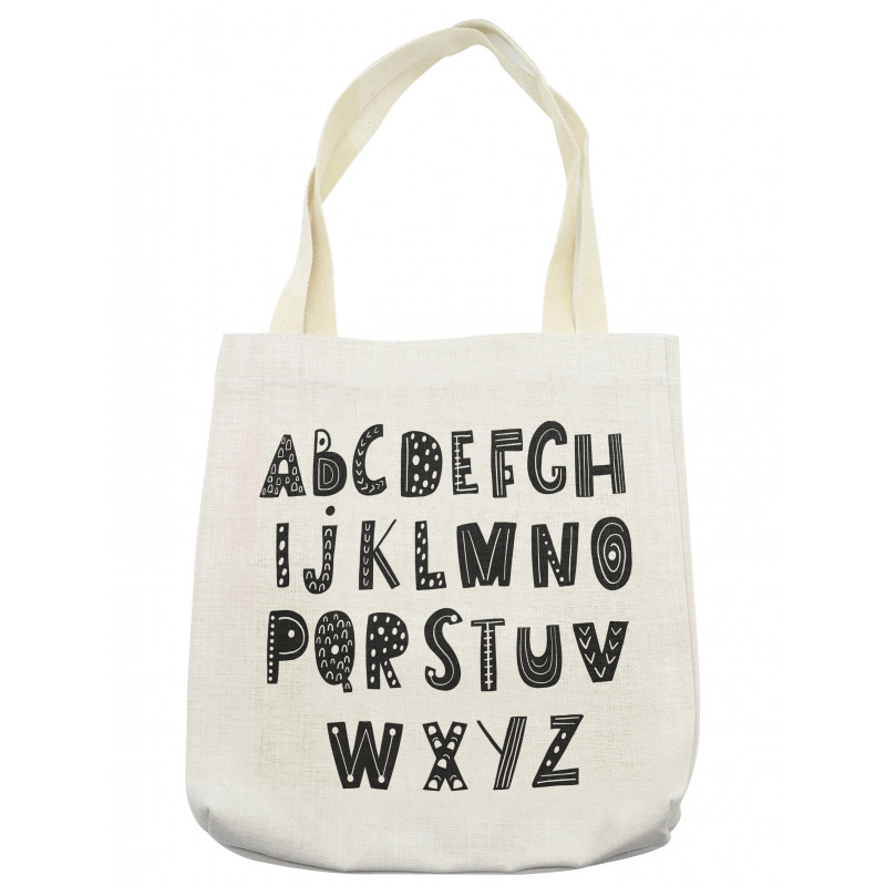 Abstract Modern Letters Tote Bag