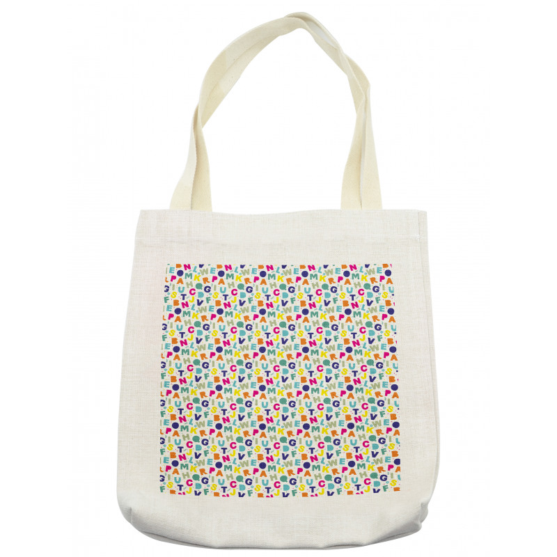 Simple Colorful Letters Tote Bag