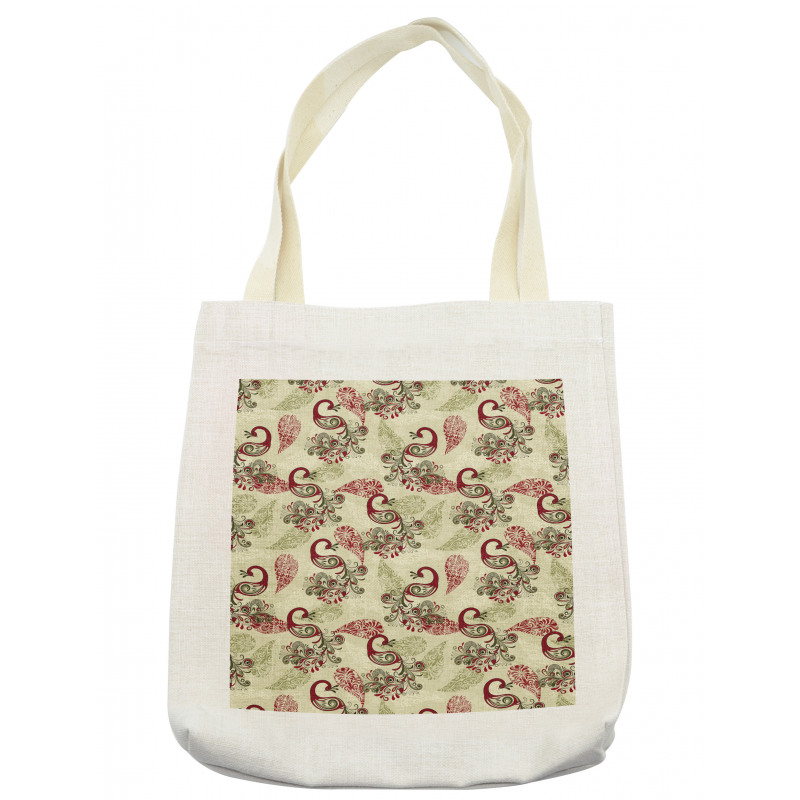 Peacocks and Snowflakes Tote Bag