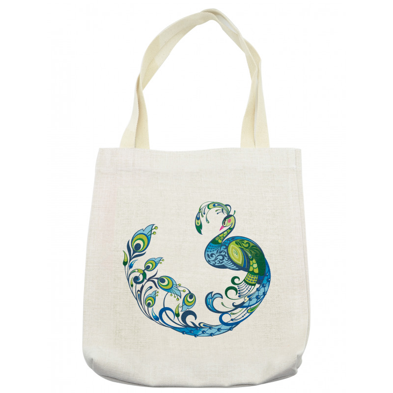 Colorful Peacock Tropic Tote Bag