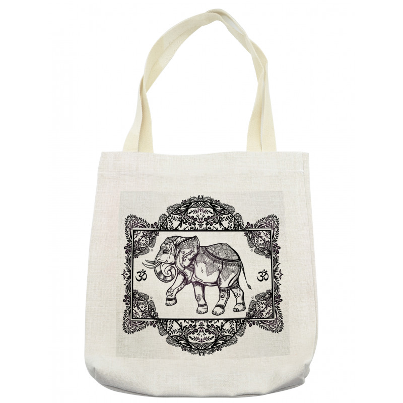 Bohemic Floral Elephant Tote Bag