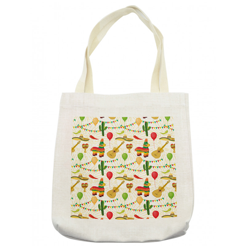 Mexican Folk Elements Tote Bag