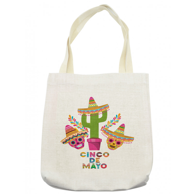 Cactus and Skulls Hat Tote Bag