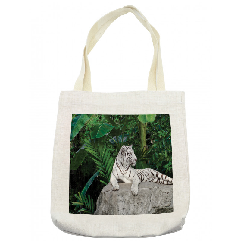 White Tiger in Jungle Tote Bag