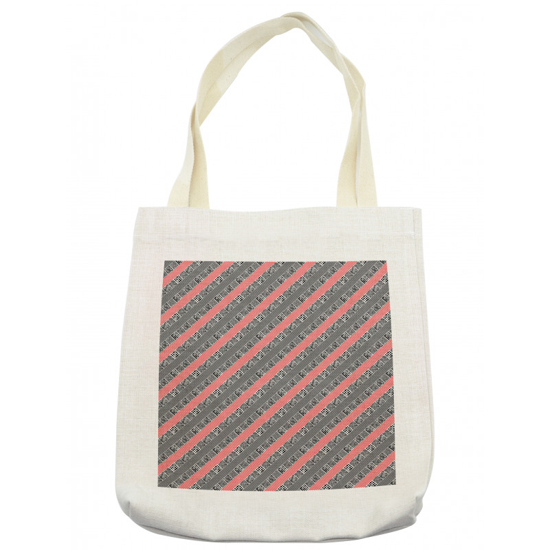 Modern Diagonal Stripes Tote Bag