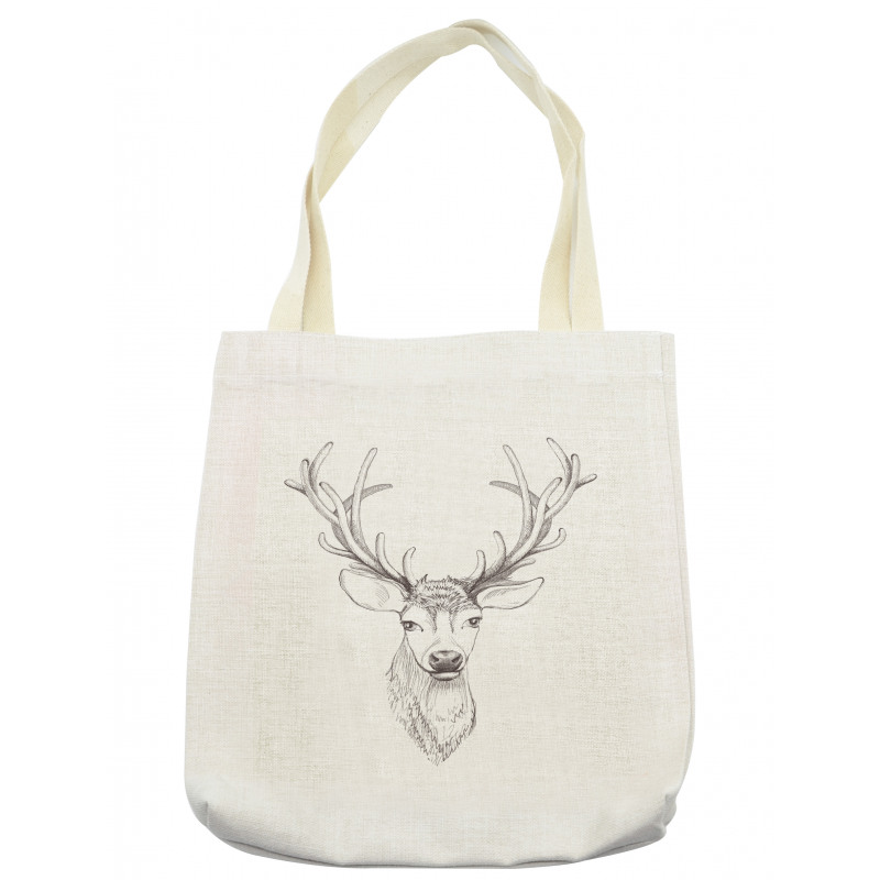 Sketch of Deer Head Tote Bag