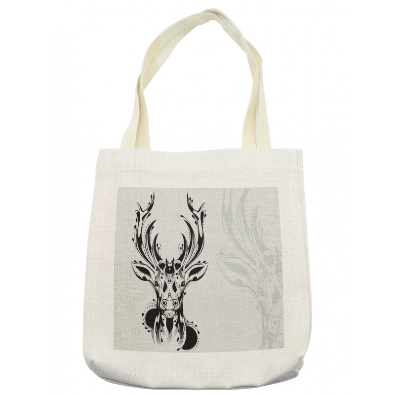 Tribal Deer Shadow Art Tote Bag